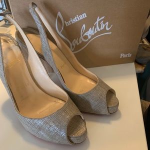 Christian Louboutin sling back heels